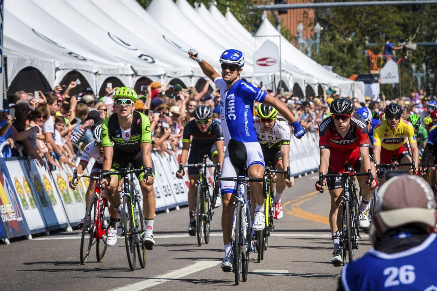 Brent Bookwalter enjoying his spin as BMC team leader