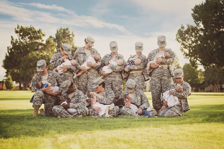 Photo of military moms breastfeeding in uniform goes viral