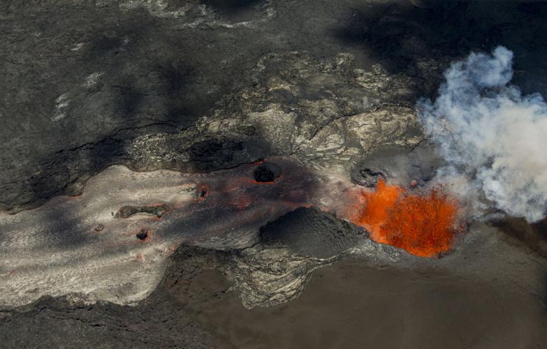New coastline emerges as Kilauea pumps more lava to the sea