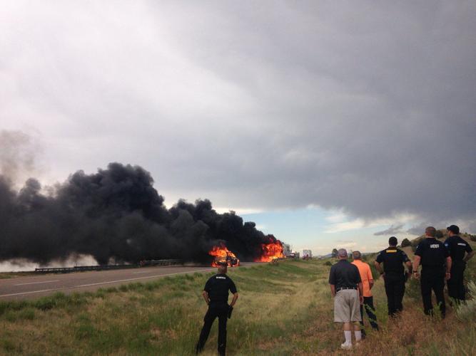 Wednesday’s traffic: Southbound I-25 closes north of Trinidad after RV catches fire
