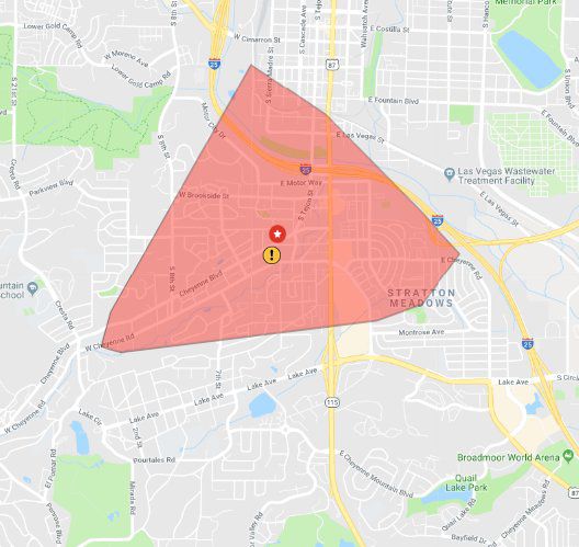 Power outage reported in southwest Colorado Springs