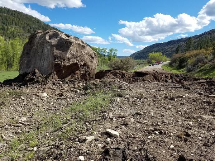 Cleanup continues after 11 million pounds of boulders crush stretch of Colorado highway