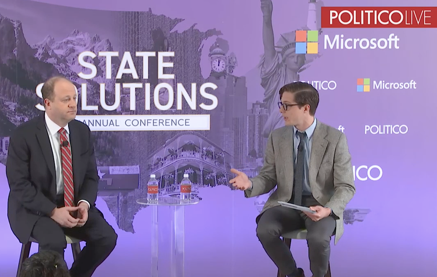 Jared Polis speaks about Colorado’s successes at D.C. event