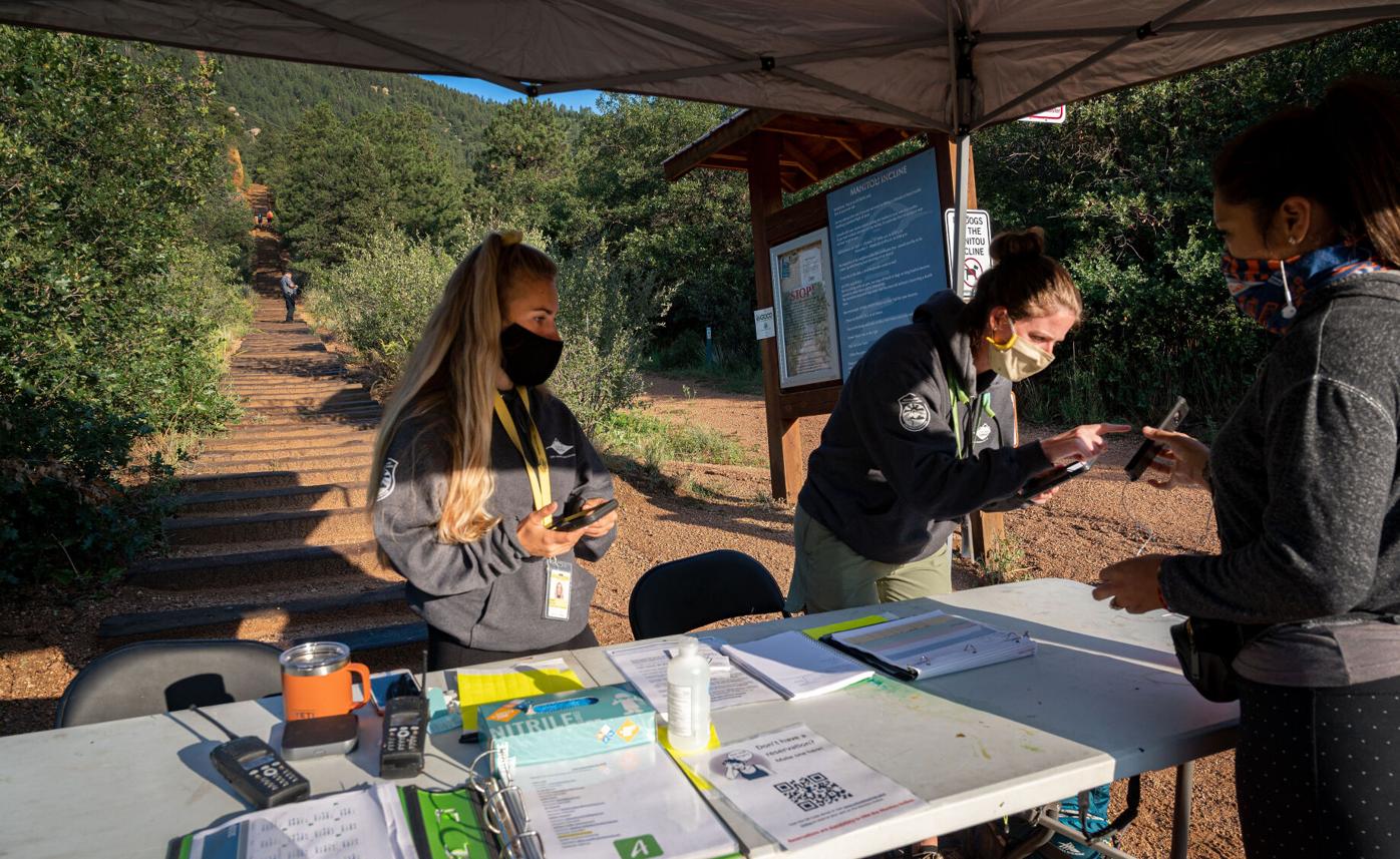 Data show hiking down on Manitou Incline one year into reservation system