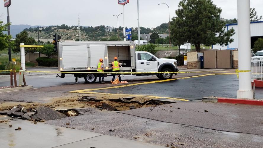 Another water main problem leads to sinkhole off Garden of the Gods Road