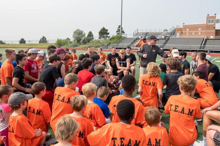 Youth football camp hosted by Lewis-Palmer football coaches and team a hit