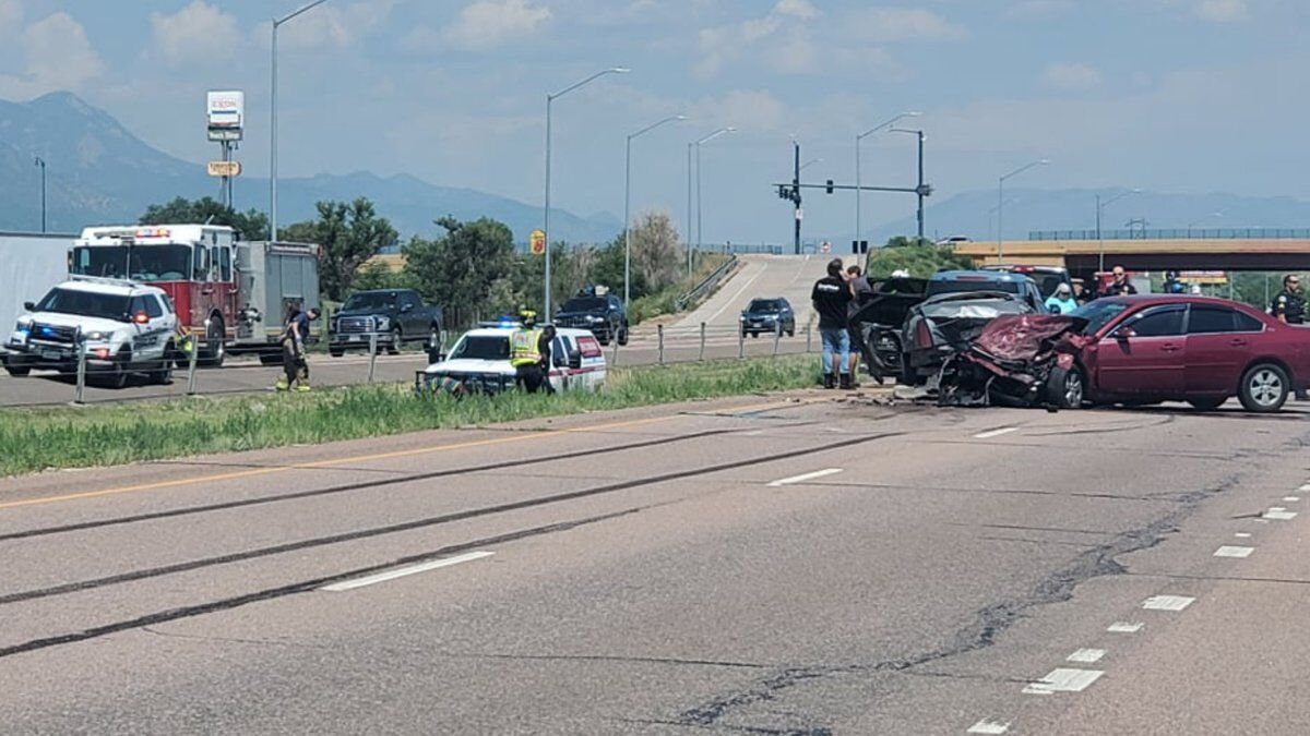 Chain of crashes slows northbound I-25 for miles