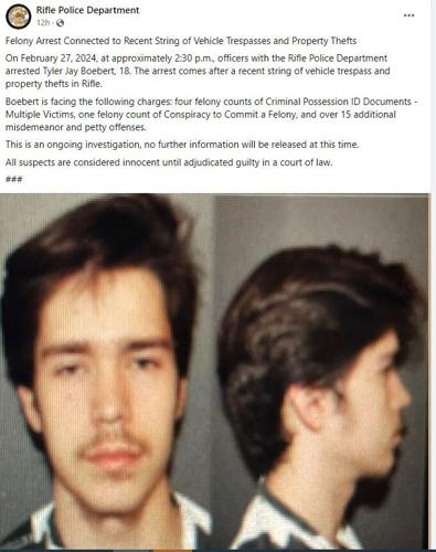 Colorado Rep Lauren Boebert’s son arrested for felony trespassing, property theft