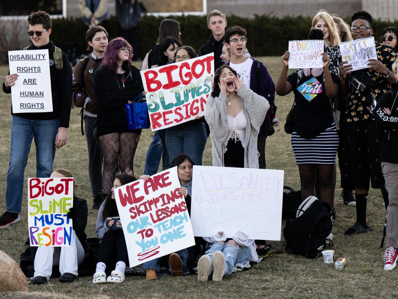 Widefield District 3 high school students stage walkout, continue demands for board resignations