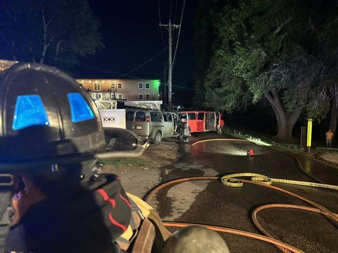 5 vehicles set ablaze in suspected arson in Colorado Springs Monday night