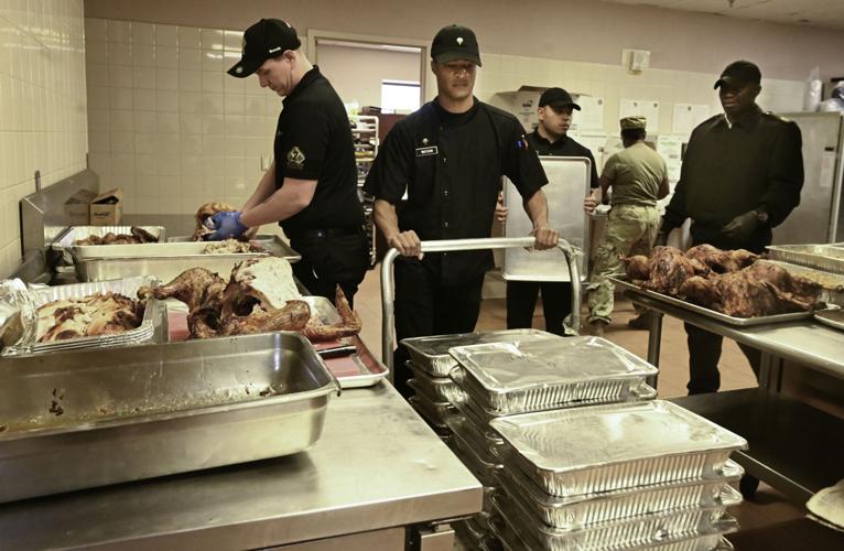 Fort Carson military cooks work overtime to prepare 2,200 Thanksgiving meals for those in need