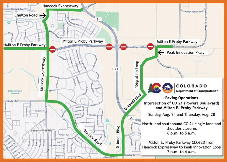 Overnight road closures coming to southeast Colorado Springs