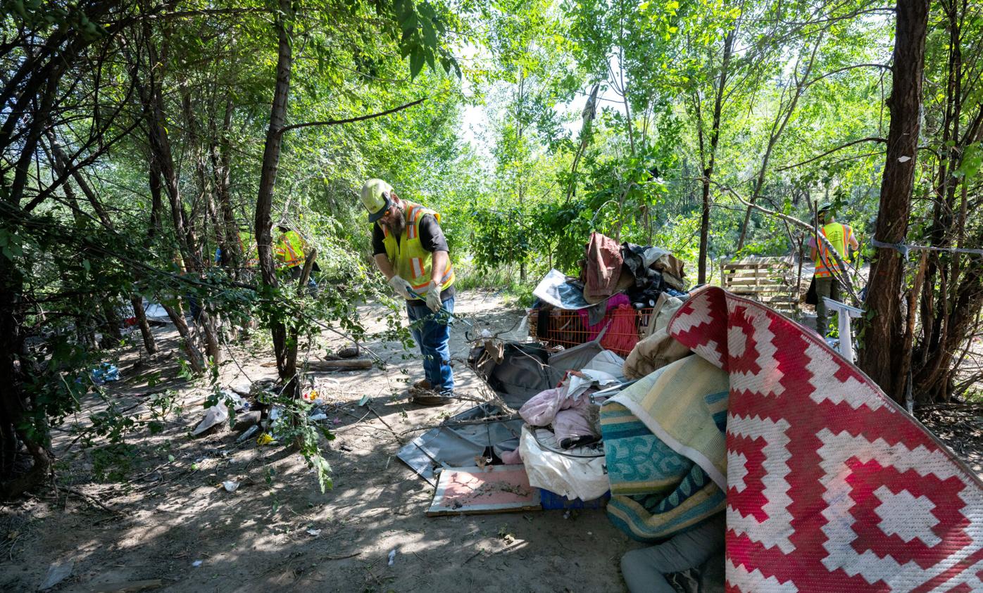 Quarterly homeless camp cleanup continues Thursday in key areas of Colorado Springs amid pushback