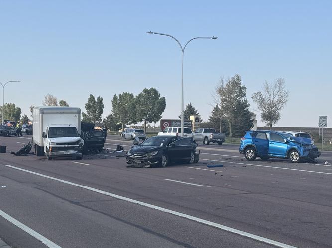 Six hospitalized after 11-vehicle crash shuts down southbound Powers Boulevard