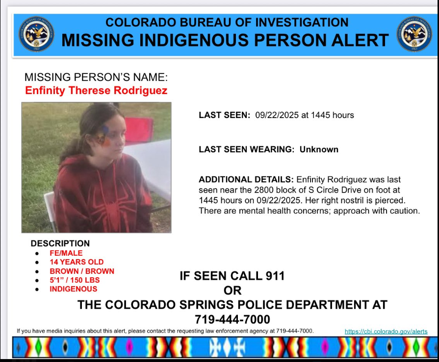 Colorado Springs police searching for missing teenager