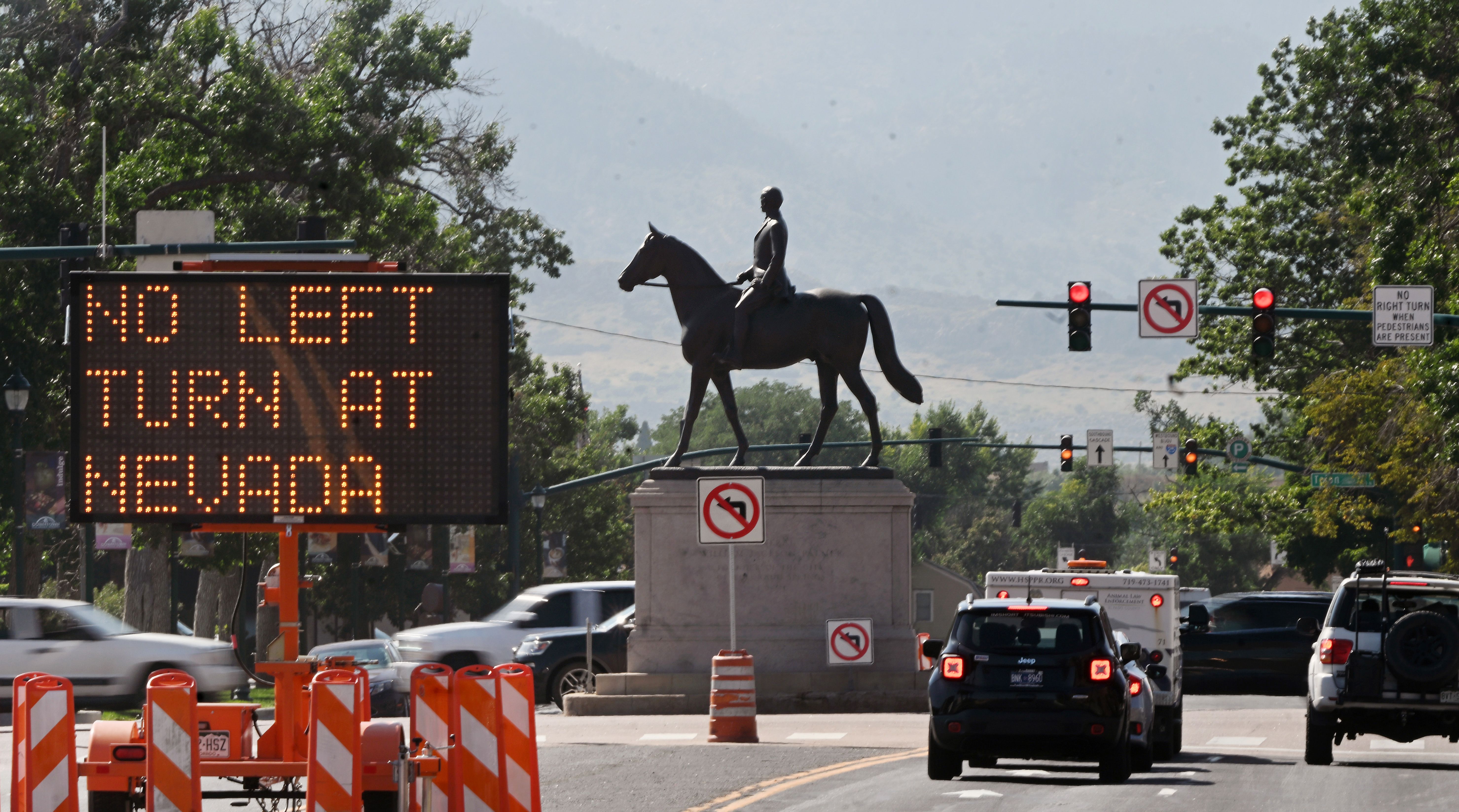 The Gen. William Jackson Palmer statue at Platte and Nevada avenues. (The Gazette file)