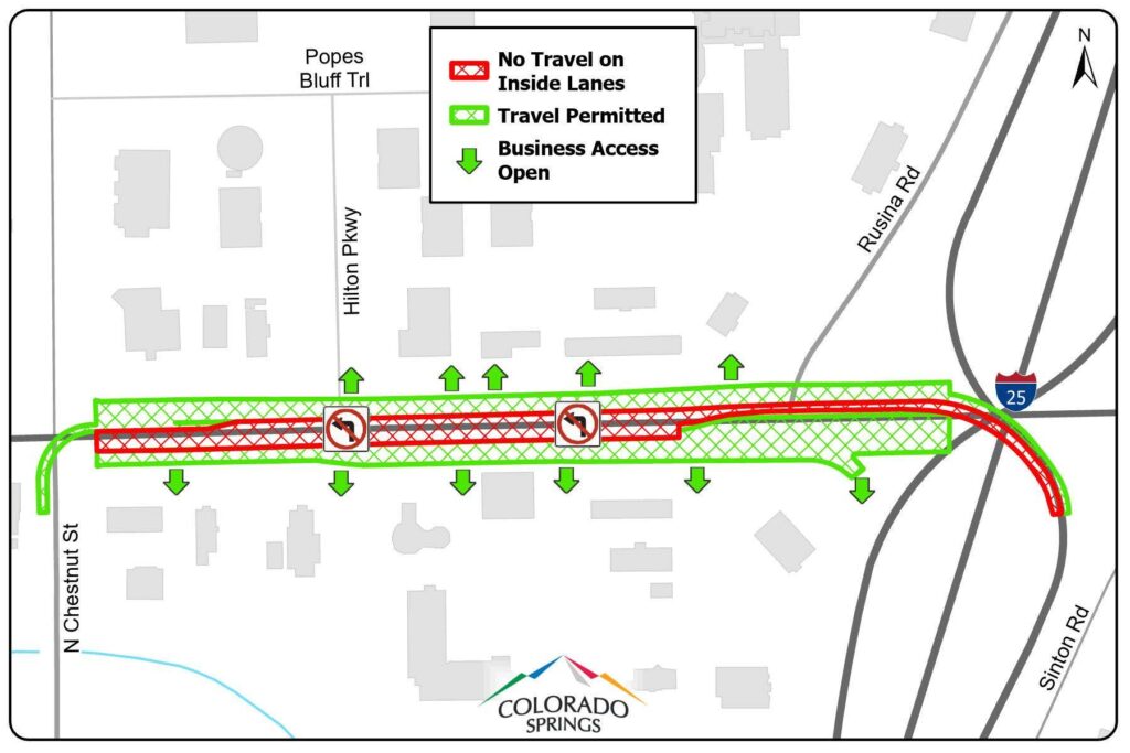 Two-month project begins on major Colorado Springs road