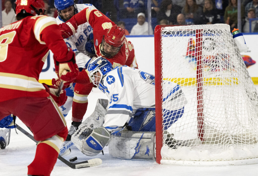 Air Force weathers potent attack from No. 5 Denver as Clafton saves 58 in opening-night draw
