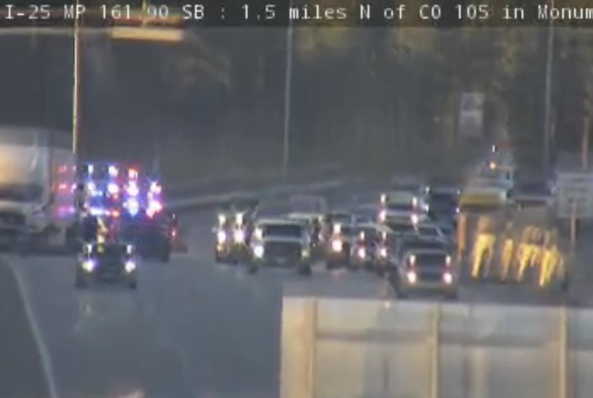 Lanes reopened after crash on SB I-25 near Monument
