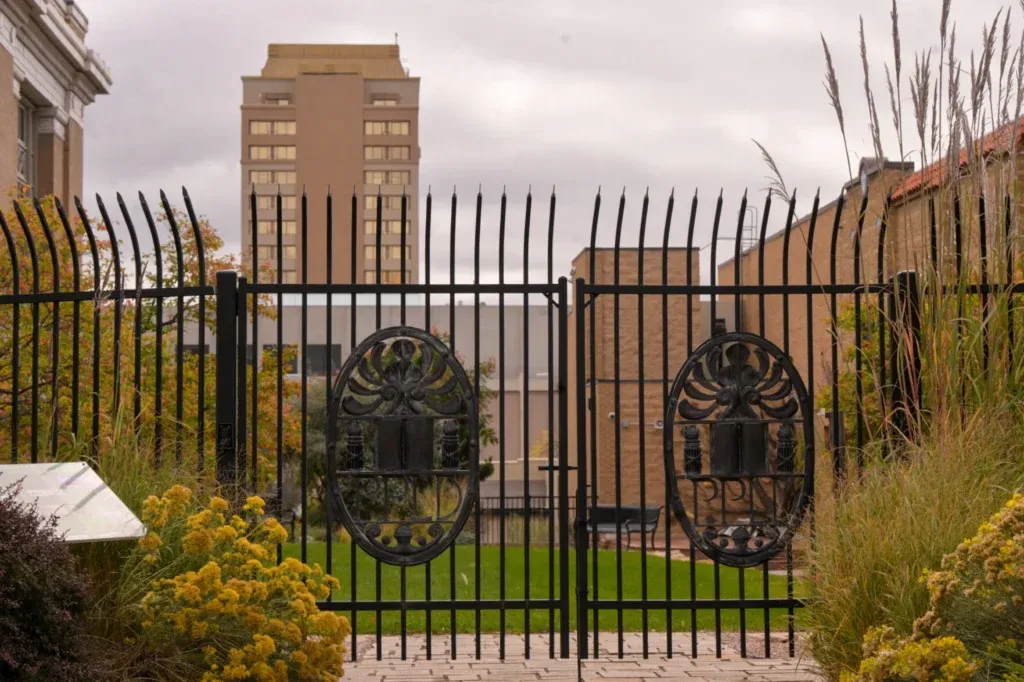 New fencing to enclose Penrose Library property